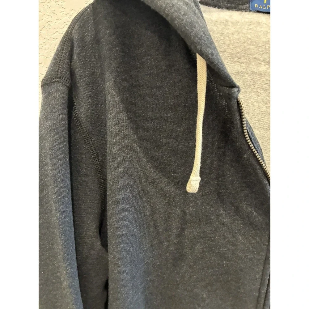 Polo Ralph Lauren~ Men's Gray Full Zip Hoodie~ Fleece Cotton Blend. Medium NWT